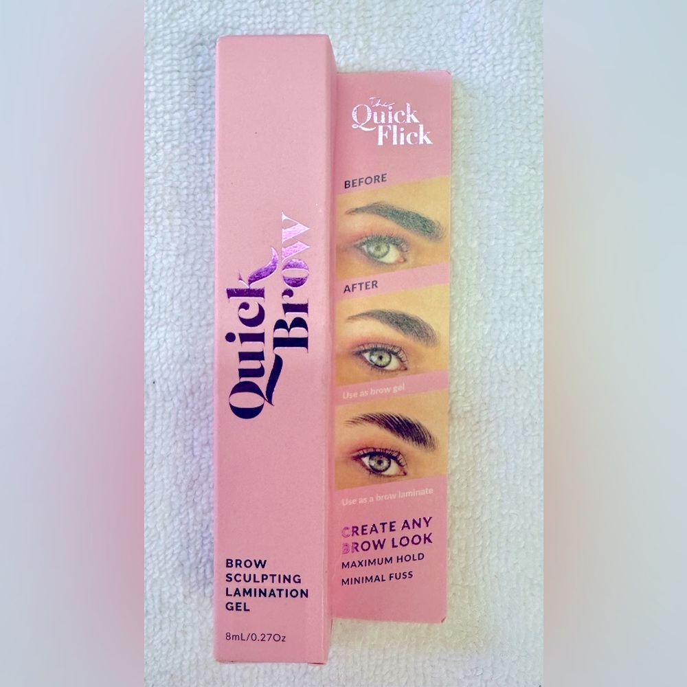 THE QUICK FLICK Clear Quick Brow Sculpting Lamination Gel 8ml BRAND NEW/SEALED - Picture 2 of 3